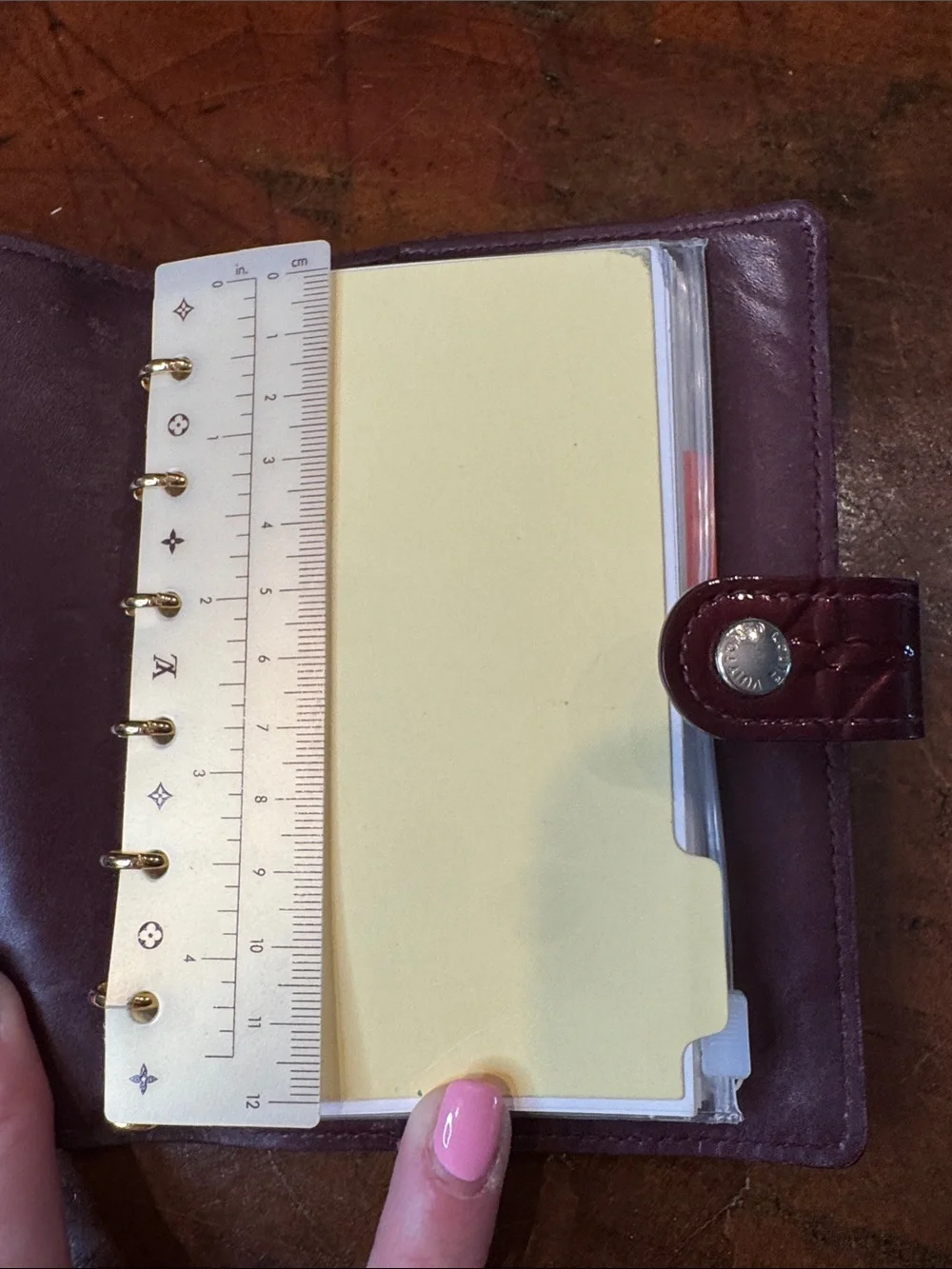 Louis Vuitton Patent Vernis Deep Burgundy Notebook Cover